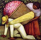Diego Rivera The Flower Carrier I painting